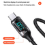Usams US-SJ559 U78 Type-C PD100W Fast Charge Digital Data Cable (Black) Length - 3m image