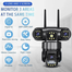 V380 New 3 Lens and 3 Screen SC28-G Black 5MP Security CCTV Wireless IP Security 4G Network PTZ Triple-Lens Camera image