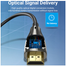 VENTION ALABX Optical HDMI Male to Male HD Cable 50M Black Zinc Alloy Type image