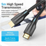 VENTION ALABX Optical HDMI Male to Male HD Cable 50M Black Zinc Alloy Type image