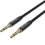 VENTION BAWBG Cotton Braided 3.5mm Male to Male Audio Cable 1.5M Black Aluminum Alloy Type image