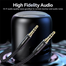 VENTION BAWBI Cotton Braided 3.5mm Male to Male Audio Cable 3M Black Aluminum Alloy Type image