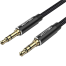 VENTION BAWBI Cotton Braided 3.5mm Male to Male Audio Cable 3M Black Aluminum Alloy Type image