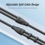 VENTION BBVBY 4 Pole 3.5mm Male to 2x3.5mm Female Stereo Splitter Cable 0.3M Black Metal Type image