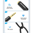 VENTION BBWBY 3.5mm Male to 2 3.5mm Female Stereo Splitter Cable 0.3M Black Metal Type image