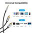 VENTION BCFBJ 3.5mm Male to 2RCA Male Audio Cable 5M Black Metal Type image