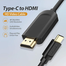 VENTION CGUBH Type-C To HDMI Cable 2M Black(PE Bag,For Online Retail) image