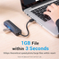 VENTION CHNBB 3-Port USB 3.0 Hub with Gigabit Ethernet Adapter 0.15M Black image