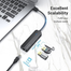 VENTION CHNBB 3-Port USB 3.0 Hub with Gigabit Ethernet Adapter 0.15M Black image