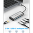 VENTION CNBHB Type-C To HDMI/USB3.0x3/PD Converter 0.15M Gray Metal Type image