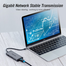 VENTION CNDHB Type-C To HDMI/USB3.0 3/RJ45/TF/SD/PD Converter 0.15M Gray Metal Type image