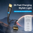 VENTION CTFBF Nylon Braided USB 2.0 A Male to C Male 3A 1M Cable Black image