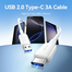 VENTION CTQWF USB 2.0 A to C Male 3A 1M Cable White image