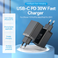 VENTION FAIB0-EU 1-port USB-C 30W Wall Charger Black image