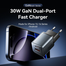 VENTION FEWH0-EU 2-Port USB 30W GaN Charger Gray image