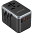 VENTION FJFB0 4-Port 65W GaN Universal Travel Adapter - Black image
