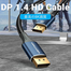 VENTION HCELI Cotton Braided DP Male To Male HD Cable 8K 3M Blue Aluminum Alloy Type image