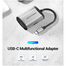 VENTION TFAHB Type-C To HDMI/VGA/USB3.0/PD Converter 0.15M Gray Metal Type image