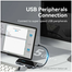 VENTION TFKHB USB-C To HDMI/VGA/USB 3.0x3/RJ45/PD Docking Station 0.15M Gray Mirrored Surface Type image