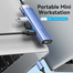 VENTION TGESB USB-C To HDMI/USB 3.0 x 3/PD Docking Station 0.15M Blue Aluminum Alloy Type image