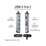 VENTION THAHB 9 IN 1 Multi-Function Type-C To HDMI/USB3.0 3/TF/SD/RJ45/3.5mm/PD Docking Station 0.15m Gray Metal Type image