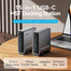 VENTION TPUH0 USB-C To DP/HDMI x 2/USB 3.2 Gen 2 Type-C/USB 3.2 Gen 2 Type-A x 2/USB 3.2 Gen 1 Type- C/USB 3.0/USB 2.0 x 2/RJ45/SD/TF/3.5mm TRRS/PD MST Docking Station Gray Vertical Aluminum Alloy Type image