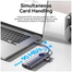 VENTION TQWHB USB-C To DP/HDMI x 2/USB 3.0 x 2/USB 2.0/RJ45/SD/TF/PD MST Docking Station 0.15M Gray Aluminum Alloy Type image