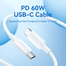 VENTION TRCSF USB 2.0 Type-C to Type-C 3A 1M Cable Blue image