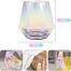 Vanleonet Colored Diamond Stemless Wine Glasses 6 Pcs Set image