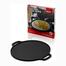 Varudi Pre-Seasoned Cast Iron Dosa Tawa 12 inch Black. image