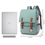 Vintage Laptop Backpack With USB Port For 15.6 Inch – Green image