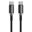 Vyvylabs Crystal Series Fast Charging Data Cable Type-C to Type-C 60W 1M Black(VCSCC-02) image