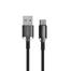 Vyvylabs Crystal Series Fast Charging Data Cable USB to Type-C 3A 1M Black(VCSUC-02) image