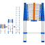 WADFOW WLD5H12 Telescopic Ladder image