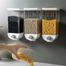 Wall Mounted Press Cereals Dispenser Grain Storage Box Dry Food Container Organizer Kitchen Accessories Tools image