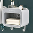 Wall Mounted Soap Holder Adhesive Bathroom Organizer Holder Hand Towel Hanging image