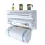 Wall Mounted White Kitchen Triple Tissue Paper Dispenser 32 Cm (Roll) image