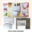 Wall Mounted White Kitchen Triple Tissue Paper Dispenser 32 Cm (Roll) image