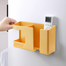 Wall-mounted Storage Box Punch-free Mobile Phone Charging Holder Remote Control Organizer Multifunction Wall Debris Rack Bedside Container ( 1 Pis ) image