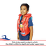 Water Adventures With The Kids Learn Life Safety Jackets Inflatable PVC Swim Vest For Ages 7-12 Years (lifejacket_poly_7to12_ran) - Any Color image