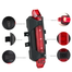 Waterproof 5 LED MTB Bike Bicycle Rear Tail Light Red Lamp 4 Mode USB Recharge Bicycle Lights Bicycle Accessories With USB Cable And Rubber Red Color image