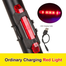 Waterproof 5 LED MTB Bike Bicycle Rear Tail Light Red Lamp 4 Mode USB Recharge Bicycle Lights Bicycle Accessories With USB Cable And Rubber Red Color image
