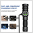 White Laser High Power Magnetic Flashlight Super Bright Long Range Zoom USB Rechargeable Waterproof Torch With Battery Indicator image