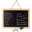 White board 12/16 Inchs Black Slate, Alphanumeric Magnet, Magnetic Mathematical Signs 5 in 1 Wooden Frame Double Sided image