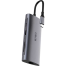 Wiwu Alpha 831HRT 8-in-1 USB 3.0 Type-C HDMI Hub- Gray image