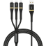 Wiwu ED-104 3A Lightning Type-C Micro Cable 1.2M - Black image