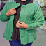 Women Woolen Round Neck Cardigan Sweater for Winter Wear - Green image