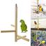 Wood Stairs Swing Pet Bird Perch Play For Bird Toy 1pcs image
