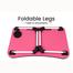 Wooden Foldable Laptop Table - Pink image