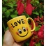 Yellow Emoji Ceramic Mug for Coffee, Tea, Water, or Milk - Set With 1 spoon image